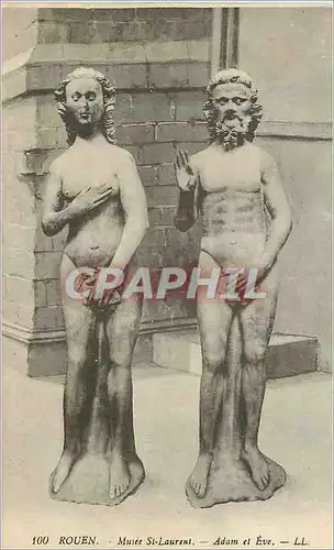 Cartes postales Rouen Musee St Laurent Adam et Eve