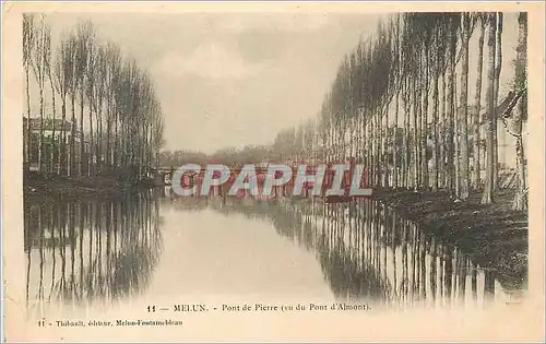 Ansichtskarte AK Melun Pont de Pierre (vu du Pont d'Almont)