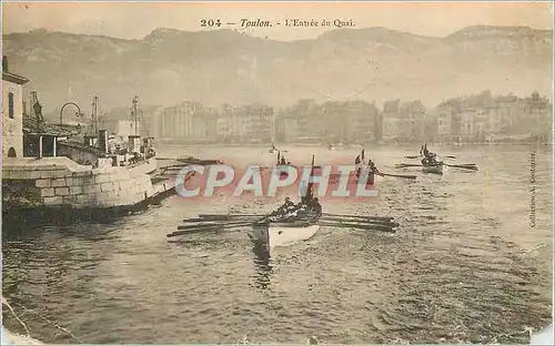 Cartes postales Toulon L'Entree du Quai Bateaux