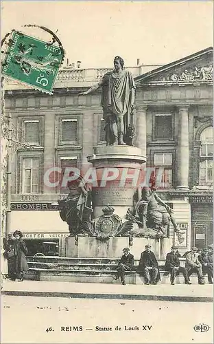 Ansichtskarte AK Reims Statue de Louis XV