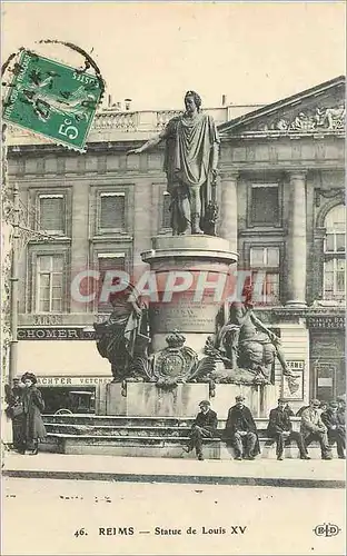 Cartes postales Reims Statue de Louis XV