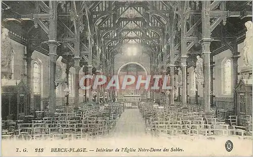 Ansichtskarte AK Berck Plage Interieur de l'Eglise Notre Dame des Sables