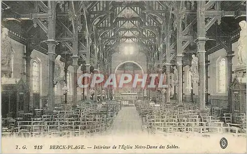 Cartes postales Berck Plage Interieur de l'Eglise Notre Dame des Sables