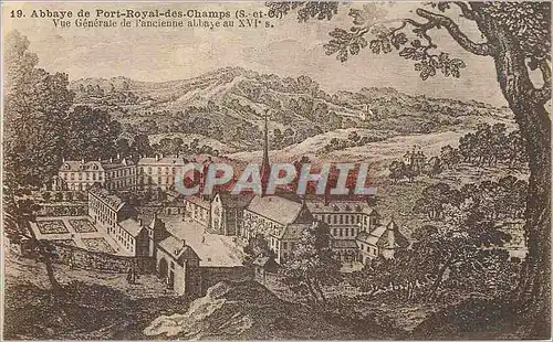 Cartes postales Abbaye de Port Royal des Champs (S et O) Vue Generale de l'ancienne Abbaye au XVIe S
