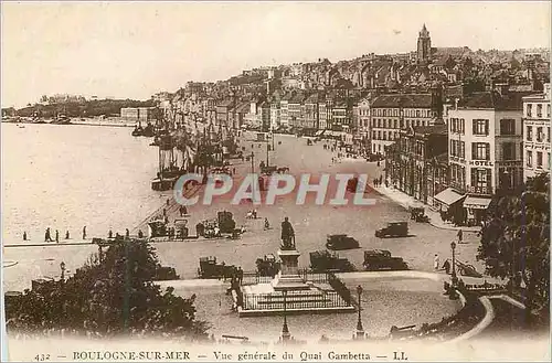 Ansichtskarte AK Boulogne sur Mer Vue Generale du Quai Gambetta