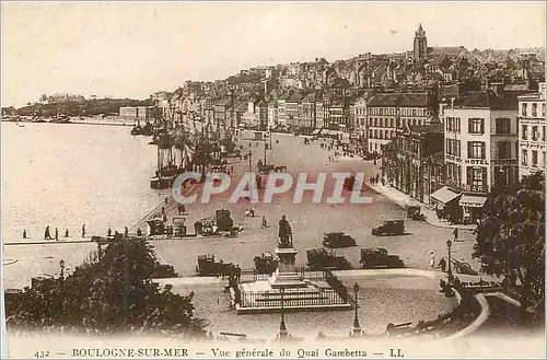 Cartes postales Boulogne sur Mer Vue Generale du Quai Gambetta