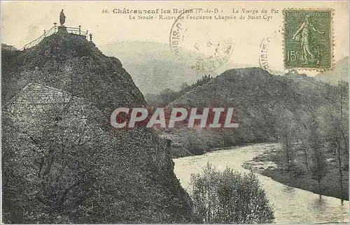 Cartes postales Chateauneuf les Bains (P de D) La Vierge du Pic
