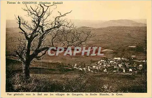 Ansichtskarte AK Plateau de Gergovie (Oppidum Gaulois) Vue Generale vers le Sud les Villagesde Cergovie la Roche