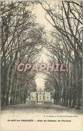 Cartes postales St Just en Chaussee Allee du Chateau de Plainval