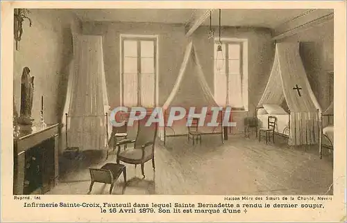 Cartes postales Nevers Maison Mere des Soeurs de la Charite  Infirmerie Sainte Croix Fauteuil dans lequel Sainte