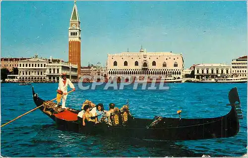 Moderne Karte Venezia Panorama du Bassin de S Marc Bateau