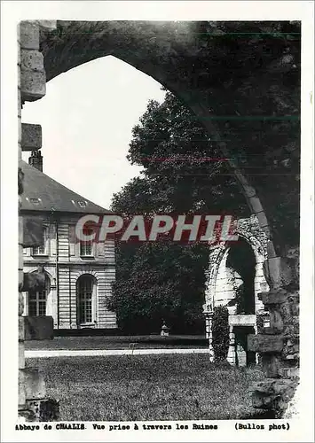 Cartes postales moderne Abbaye de Chaalis Vue prise a travers les Ruines