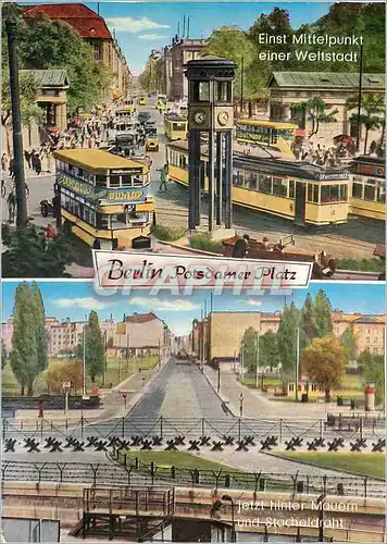 Moderne Karte Berlin Postsdamer Platz Tramway