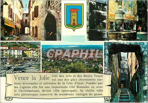 Cartes postales moderne Vence la Jolie La Cote d'Azur La Place du Grand Jardin Vue Generale Cite des Arts et des fleurs