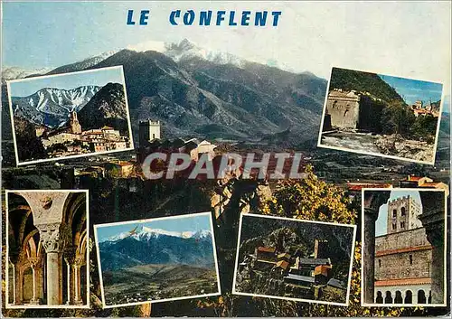 Moderne Karte En Roussillon Le Conflent Vernet les Bains Villefranche de Conflent Prades St Martin du Canigou