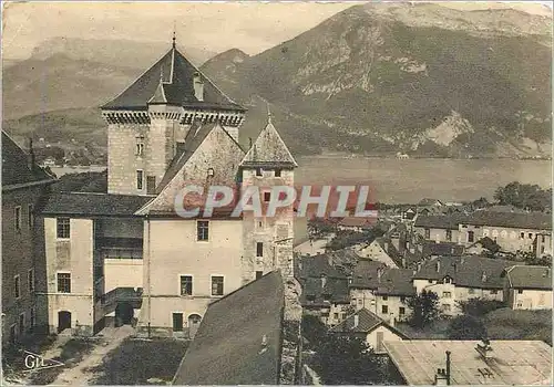 Moderne Karte Annecy Le Chateau des Ducs de Nemours le Lac et le Mont Veyrier