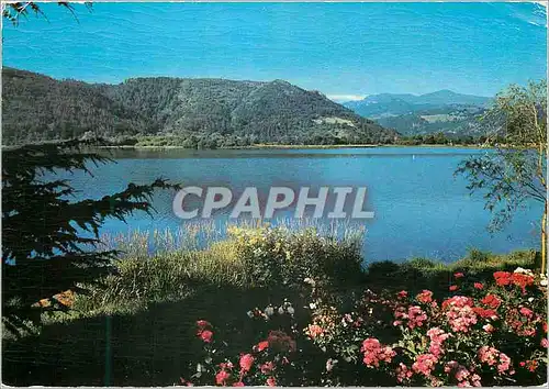 Cartes postales moderne Le Lac Chambon (alt 877 m) L'Auvergne Touristique Au fond le Massif du Sancy