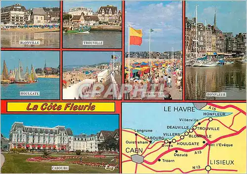 Cartes postales moderne La Cote Fleurie (Calvados) En Normandie Blonville Trouville Houlgate Villers Deauville Cabourg
