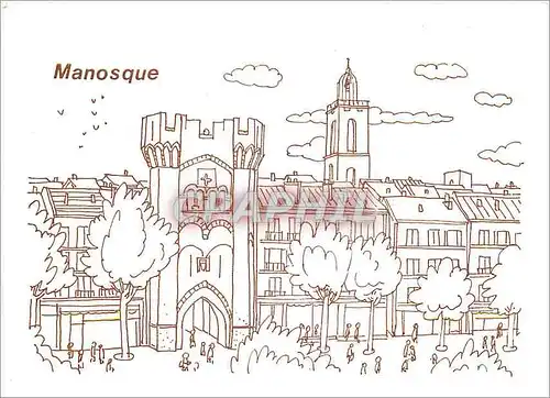 Moderne Karte Manosque Alpes de Haute Provence