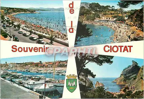 Cartes postales moderne Souvenir de la Ciotat La Plage Calanque du Mugel Le Nouveau Port Calanque de Figuerolles Bateaux