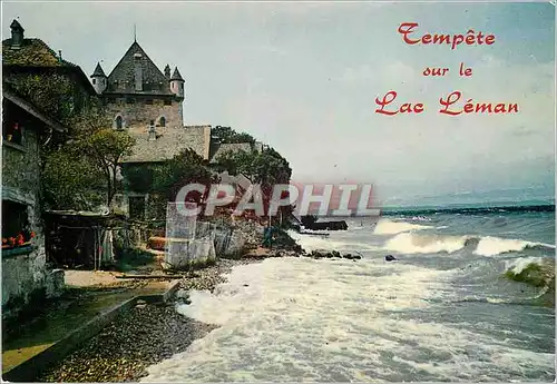 Cartes postales moderne Tempete sur le Lac Leman a Yvoire