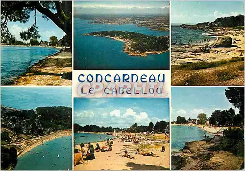 Cartes postales moderne Concarneau le Cabellou La Mer dans les Bois et les Plages bien Abritees