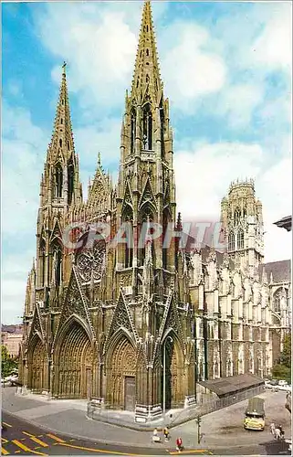 Moderne Karte Rouen (Seine Maritime) L'Eglise Saint Ouen ancienne Abbatiale Nef Choeur et Deambulatoire des XI