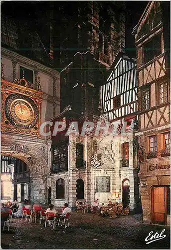 Cartes postales moderne Rouen (Seine Maritime) En Normandie Le Gros Horloge Monument le plus Populaire de Rouen etait au