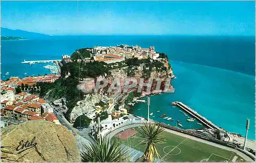 Cartes postales moderne Palais de SAS Le Prince de Monaco Le Rocher et le Stade Louis II