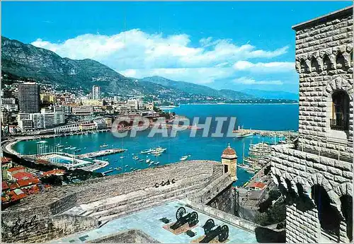 Cartes postales moderne Palais de SAS Le Prince de Monaco Vue Generale sur le Port et Monte Carlo