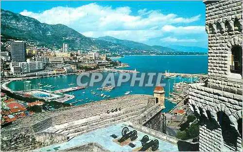 Cartes postales moderne Palais de SAS Le Prince de Monaco Vue Generale sur le Port et Monte Carlo