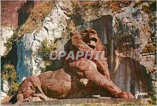 Moderne Karte Belfort (Terr de Belfort) Le Lion Hauteur 11 m Long 22 m Oeuvre de Bartholdi