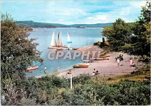 Moderne Karte Vassiviere Vue sur le Lac Bateaux