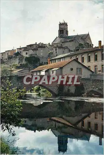 Cartes postales moderne Bellac La Haute Vienne Pittoresque Dominant le Cours du Vincou et le Pont de Pierre du XIIIe S l