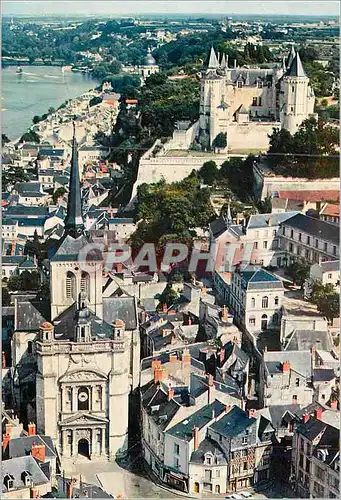 Cartes postales moderne Saumur (M et L) Les Merveilles du Val de Loire L'Eglise Saint Pierre et le Chateau (XIVe XVIe Si