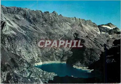 Moderne Karte Vallee du Louron (Hautes Pyrenees) Le Lac de Caillouas 2155 metres Cretes d'Arrauye