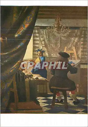 Cartes postales moderne Jan Van der Meer ou Vermeer de Delft (1632 1675) la Peintre dans son Atelier