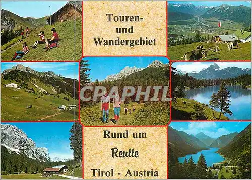 Moderne Karte Tirol Austria Rund um Reutte Touren und Wandergebiet