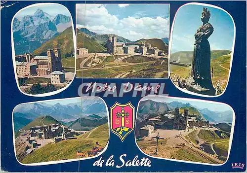 Cartes postales moderne Notre Dame de la Salette (1770m) la Basilique et l'Obiou les Lieux de l'Apparition et les Batime