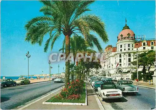 Moderne Karte Nice la Cote d'Azur l'Hotel Negresco et la Promenade des Anglais