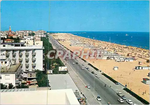 Cartes postales moderne Rimini Promenade le Long de la Mer et la Plage