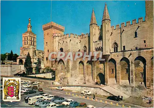 Cartes postales moderne Avignon (Vaucluse) le Palais des Papes Facade Occidentale Construite sous le Pape Clement VI (13