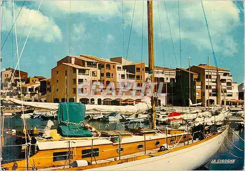 Moderne Karte Cap d'Agde le Port de Plaisance Bateau