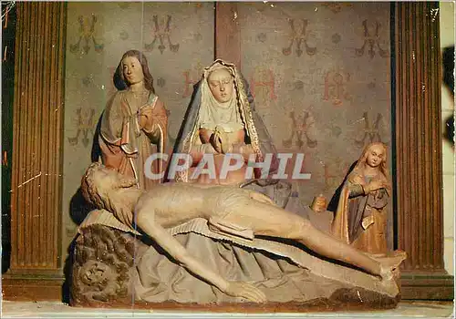 Cartes postales moderne Autreche (I et L) la Pieta Groupe de Statues de Pierre Provenant de l'Abbaye de Fontaine les Bla