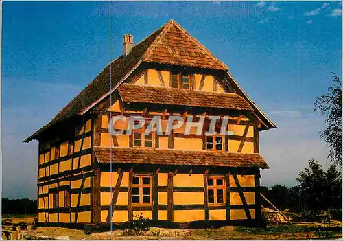 Cartes postales moderne Ungersheim (Haut Rhin) Ecomusee de Haute Alsace Maison de 1811 Typique du Sundgau avec sa Toitur