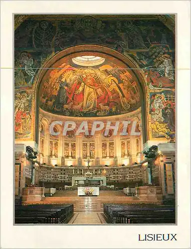 Cartes postales moderne Lisieux (Calvados) le Choeur de la Basilique le Christ Accueille les Pelerins en leur disant Ven