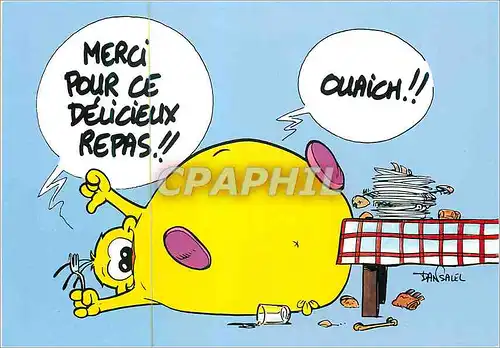 Cartes postales moderne Le Piaf Merci pour ce Delicieux Repas Ouaich