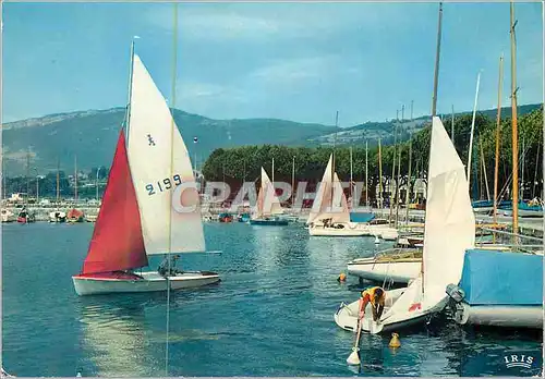 Moderne Karte Aix les Bains le Grand Port au Fond la Chambotte Bateaux