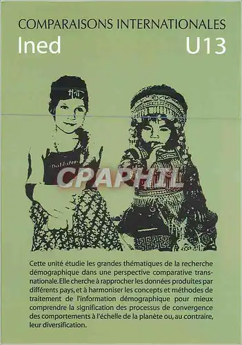 Cartes postales moderne Comparaisons Internationales Ined U13