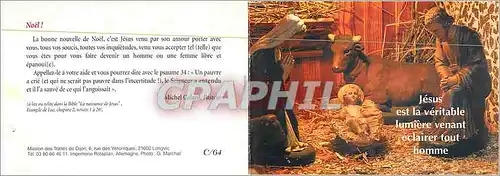 Moderne Karte Noel la Bonne Nouvelle de Noel c'est Jesus Venu par son Amour porter avec Vous Petit Jesus un Am